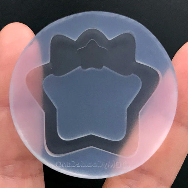 Star Resin Shaker Charm Silicone Mold | Kawaii Resin Mould | DIY Cabochon  with Liquid Waterfall | Epoxy Resin Art (50mm x 47mm)