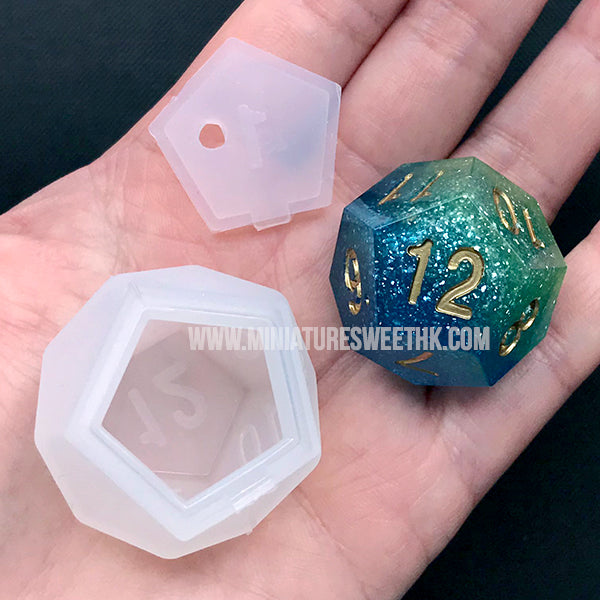 d24 Dice Silicone Mold, Polyhedral Dice Mould, Gamer Dice Mold, Mak, MiniatureSweet, Kawaii Resin Crafts, Decoden Cabochons Supplies