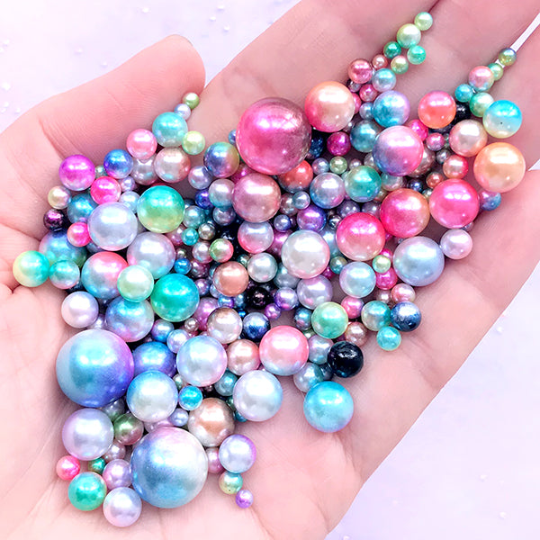 5mm Round Pearl / Faux Pearl / Fake Pearl / ABS Pearl Beads (Cream Whi, MiniatureSweet, Kawaii Resin Crafts, Decoden Cabochons Supplies