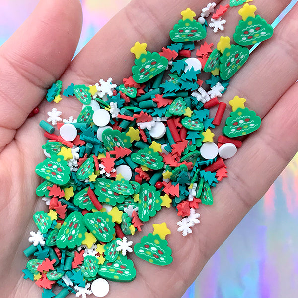 Polymer Soft Clay Sprinkles, Polymer Clay Snowflakes