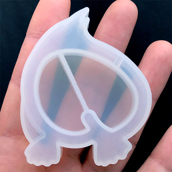 Heart Charm Silicone Mold | Resin Jewelry Mold | Keychain Tag DIY | Kawaii  Resin Art Supplies (54mm x 49mm)