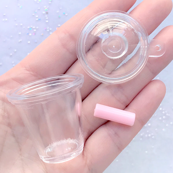 Miniature Boba Tea Cup, Dollhouse Frappuccino Cup, Kawaii Bubble Tea, MiniatureSweet, Kawaii Resin Crafts, Decoden Cabochons Supplies