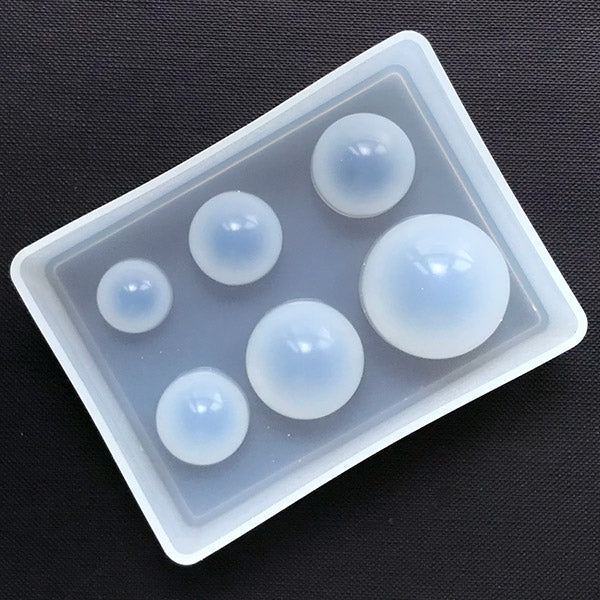 Tunan 6pcs small sphere silicone resin molds, tunan ball epoxy