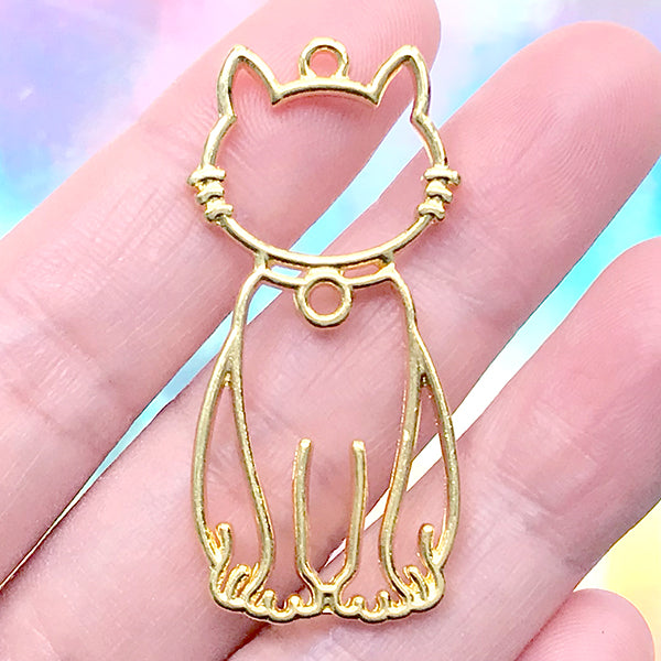 Kawaii Cat charms pendants for jewelry making bracelets necklace earrings  making resin flat back cabochon