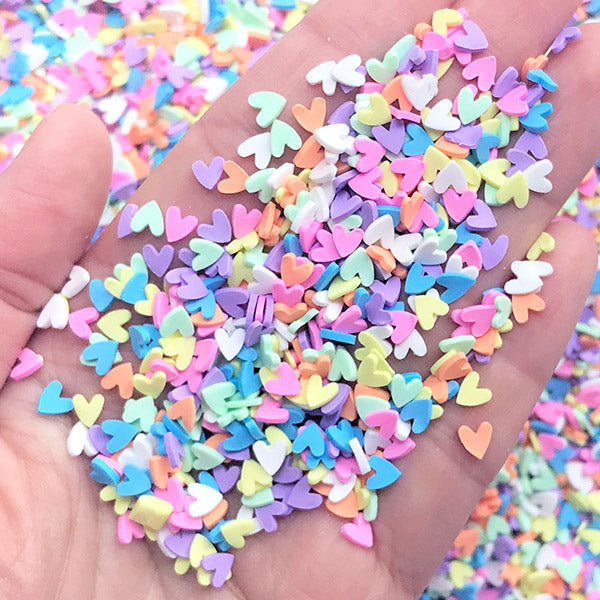 Polymer Clay Fake Faux Sprinkles, Cute Decoden Rainbow Funfetti
