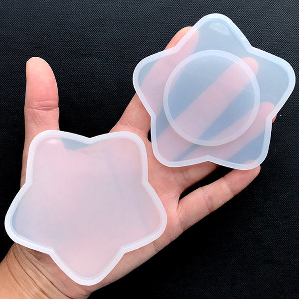 Resin Shiny Silicone Mould Pendant Diy Silicone Mould Mirror Epoxy Crystal  Epoxy Mould For Silicone Drinking Cup Molds For Resin (white )