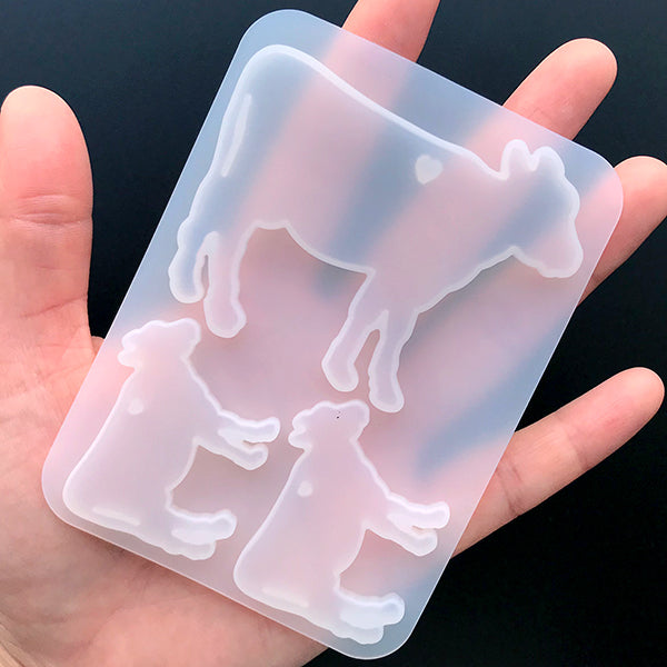 Zodiac Ox Silicone Molds Baby Cow Clay Mold Resin Making Crafts Supplies  1pc Set