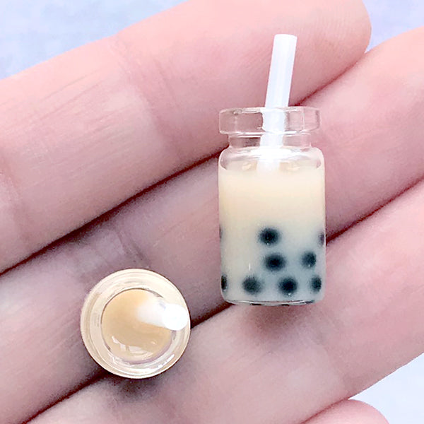 Mix Glass Bottles Milk Tea Cup Ball Earring Charms