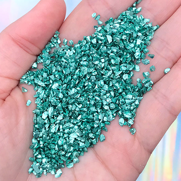 Colorful Crushed Stones, Metallic Glass Stone Glitter Flakes, Bling, MiniatureSweet, Kawaii Resin Crafts, Decoden Cabochons Supplies