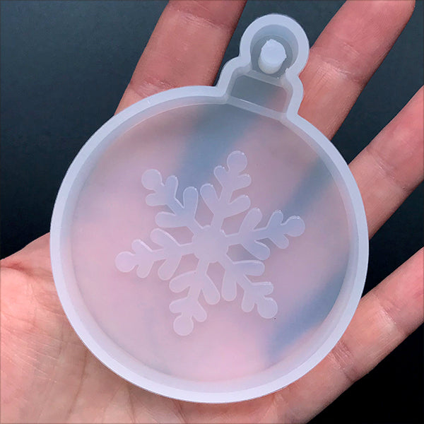 Assorted Snowflake Silicone Mold (3 Cavity), Christmas Cabochon DIY, MiniatureSweet, Kawaii Resin Crafts, Decoden Cabochons Supplies