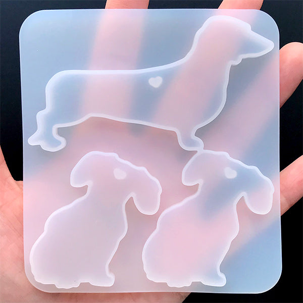 3D Ice Cube Mold, 4 Hole Fun Shapes Large Ice Cube Tray for Dachshund Dog