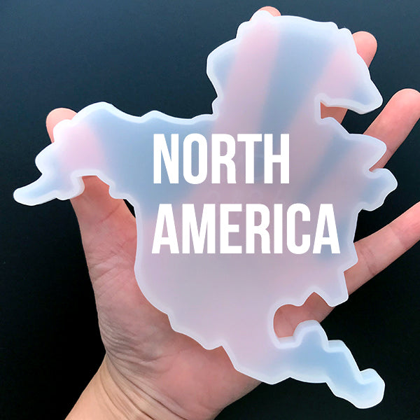 North America Continent Silicone Mold for Resin Art | World Map