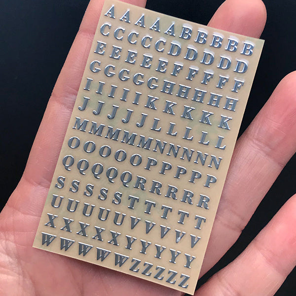 1Sheet Small 26 Alphabet Letter & Number Sticker Alphabet Nail