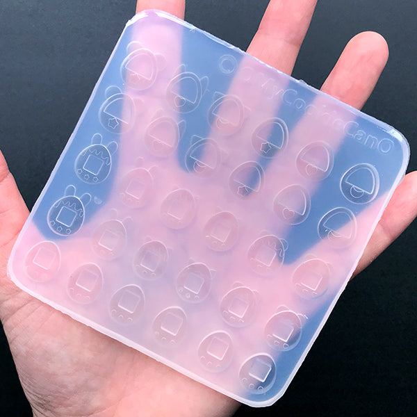 Miniature Tamagotchi Silicone Mold (30 Cavity) | Dollhouse Toy Game Mould |  Kawaii Resin Craft Supplies