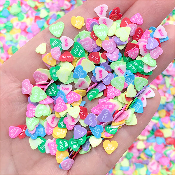 Candy Heart Valentine Sticker Earrings