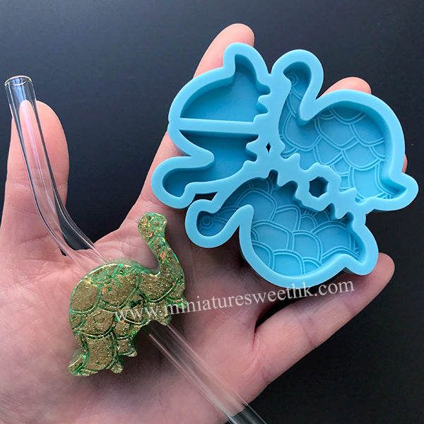 Alien Straw Topper Silicone Mold, Straw Attachment Making, Epoxy Res, MiniatureSweet, Kawaii Resin Crafts, Decoden Cabochons Supplies