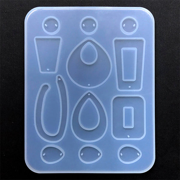 Silicone Earring Mold, Geometric Earring Resin Mold, Circle