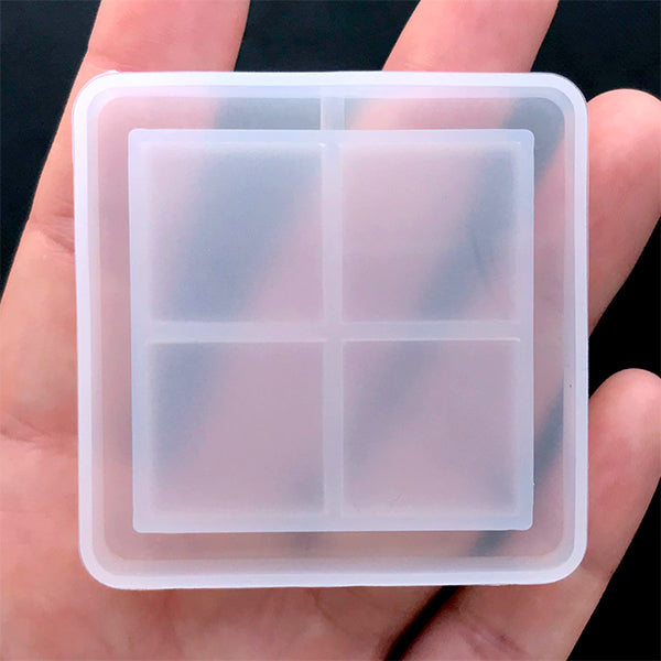 Hollow Square Cube Mold (3 Cavity), Resin Shaker Charm DIY, Cube Cab, MiniatureSweet, Kawaii Resin Crafts, Decoden Cabochons Supplies