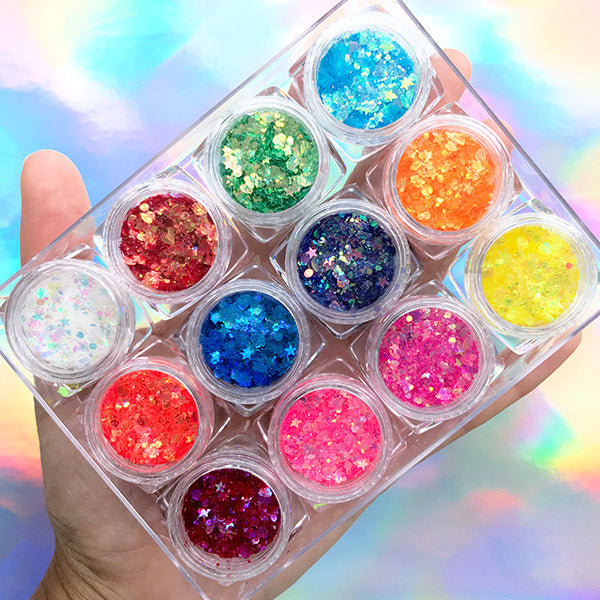 Resin Glitter Powder, Iridescent Fairy Sprinkles, Glitter Phone Case, MiniatureSweet, Kawaii Resin Crafts, Decoden Cabochons Supplies