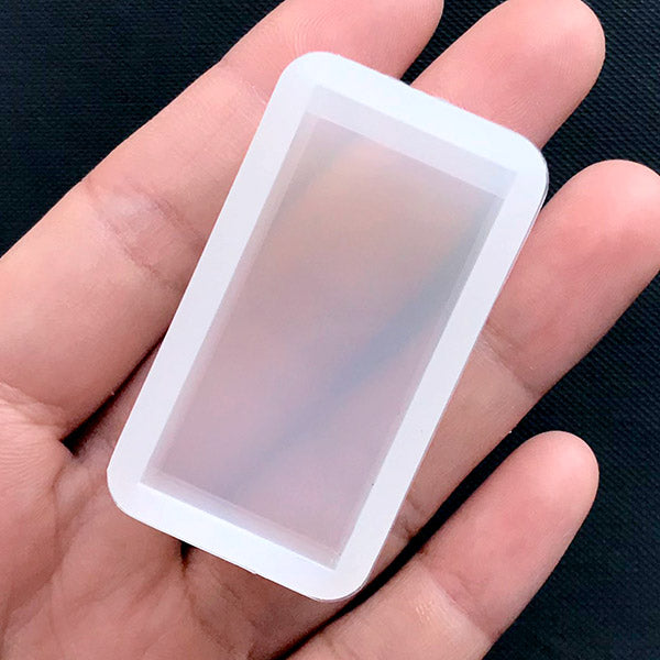 Rectangular Pendant Flexible Mould, Geometry Charm Silicone Mold, Re, MiniatureSweet, Kawaii Resin Crafts, Decoden Cabochons Supplies
