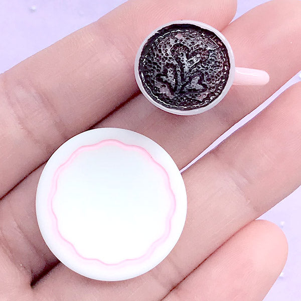 Miniature Coffee Cup in 1:3 Scale, Dollhouse Teacup, Doll Food Craft, MiniatureSweet, Kawaii Resin Crafts, Decoden Cabochons Supplies