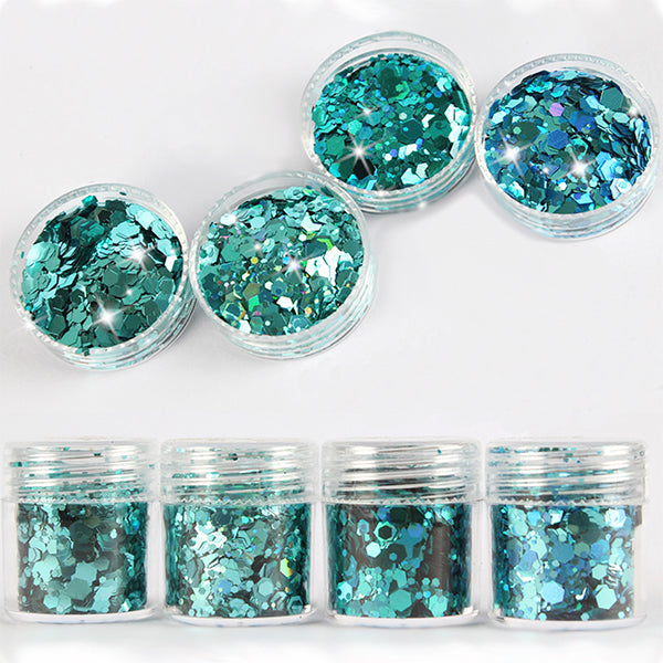 Iridescent Glitter - Iridescent Blue Glitter - Chunky Glitter Mix