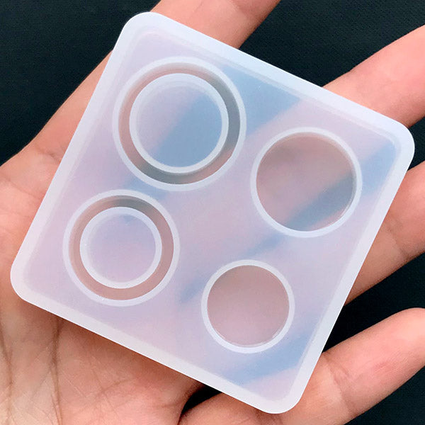 Rounded Square Silicone Mold (4 Cavity), Epoxy Resin Cabochon Mold, MiniatureSweet, Kawaii Resin Crafts, Decoden Cabochons Supplies