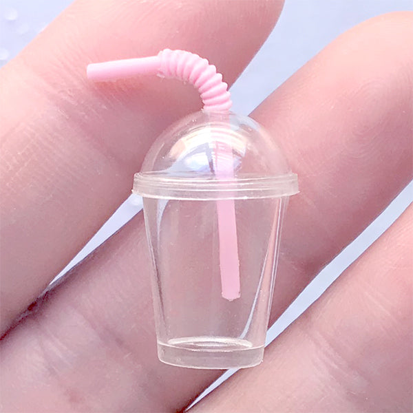 3D Miniature Frappe Cup with Straw Silicone Mold, Dollhouse Boba Tea, MiniatureSweet, Kawaii Resin Crafts, Decoden Cabochons Supplies