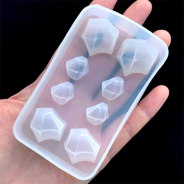 Clear silicone cabochon mold - 8 cavity - epoxy resin mold