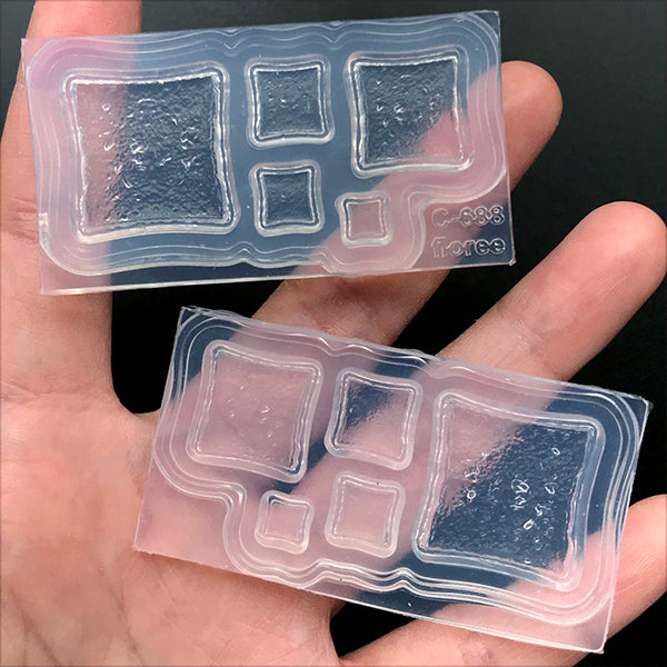 Assorted Bread Slice Silicone Mold in Various Shapes (6 Cavity), 3D D, MiniatureSweet, Kawaii Resin Crafts, Decoden Cabochons Supplies