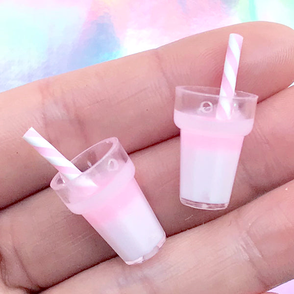 20PCS PVC Cute Straw Charms Hat Beverage Series Plastic Straw