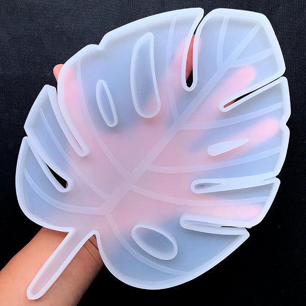 Large Monstera Leaf Silicone Mold, Big Tropical Leaf Coaster Mould, MiniatureSweet, Kawaii Resin Crafts, Decoden Cabochons Supplies