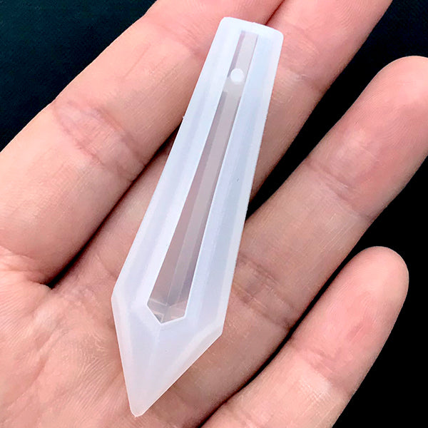 Flat Pointed Crystal Shards Silicone Mold, Crystal Point Silicone Mold, Quartz Shard Mould, UV Resin Pendant Making