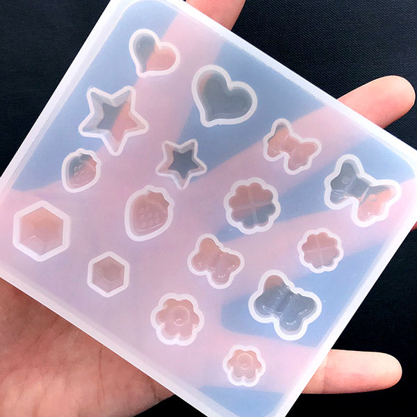 Tiny Bubble Hearts & Star Resin Mold Flexible Plastic Molds Small Heart  Star Shaker Fillers Heart Fondant Mold Star Fondant Mold 