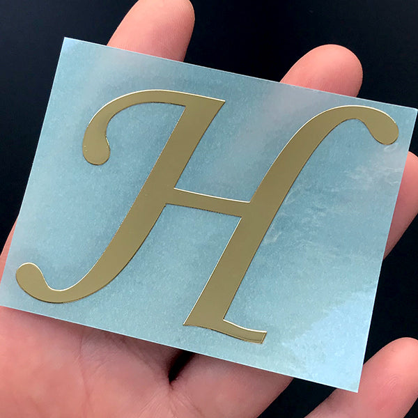 Metallic Gold Uppercase Letter Sticker