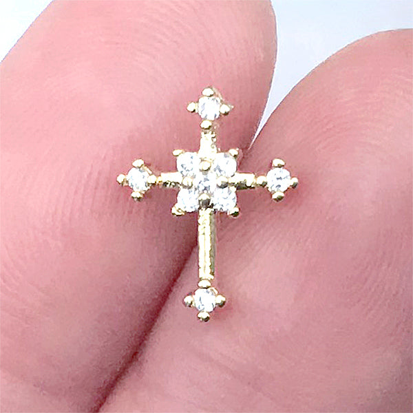 Resin Cross Charms, Glittery Cross Pendant, Cross Cabochon with Glit, MiniatureSweet, Kawaii Resin Crafts, Decoden Cabochons Supplies