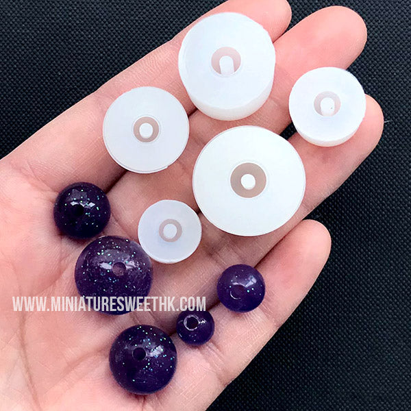 10MM Epoxy Resin Molds Big Hole Bead Silicone Mold Fit For Add-a