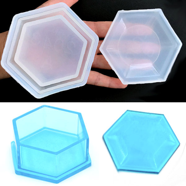 5Pcs Square Cube Silicone Mould Epoxy Resin Molds DIY Pendants Making Craft  Tool