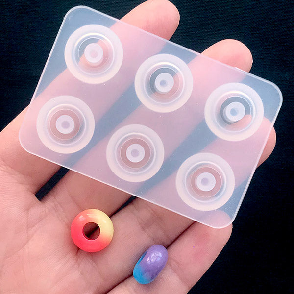 Round Gems & Flat Circle Silicone Molds (6 Cavity), Resin Jewelry Mou, MiniatureSweet, Kawaii Resin Crafts, Decoden Cabochons Supplies