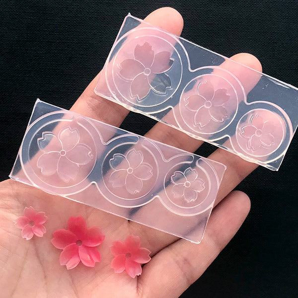 Tiny Sakura Silicone Mold (15 Cavity), 3D Cherry Blossom Mold, Small, MiniatureSweet, Kawaii Resin Crafts, Decoden Cabochons Supplies