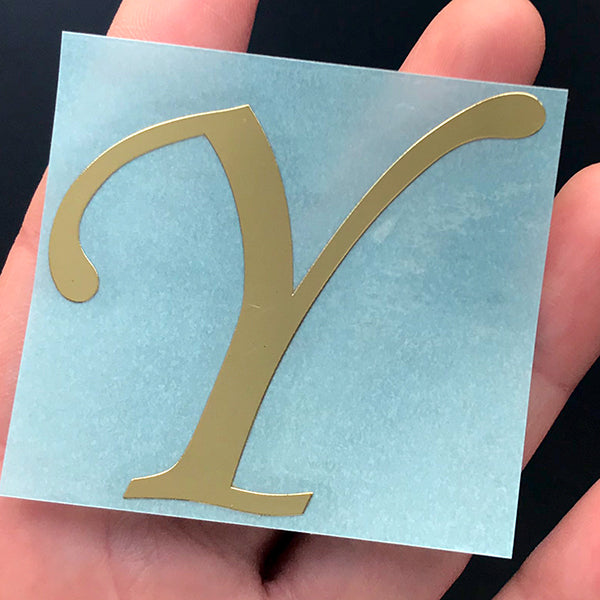 Metallic Gold Uppercase Letter Sticker