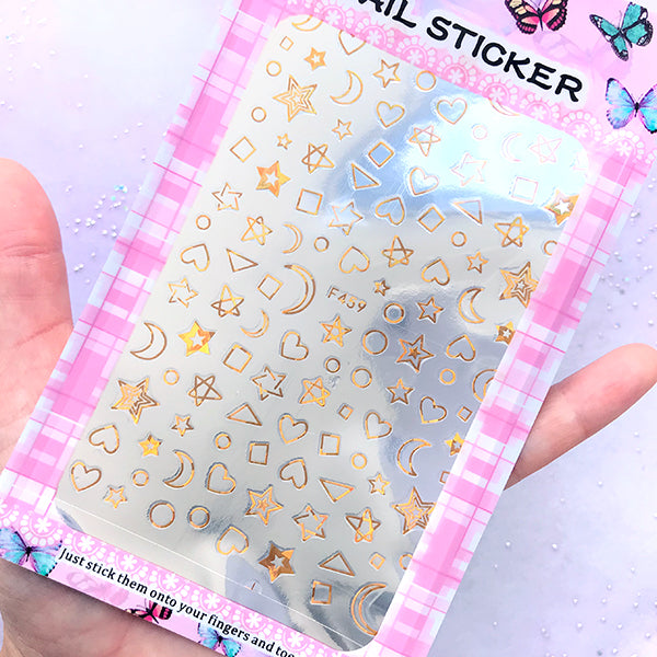 Gold Foil Heart Stickers