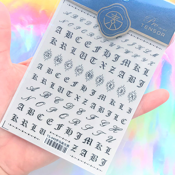 1pc Cute Kawaii Gold Silver Color Letter Alphabet Paper Sticker