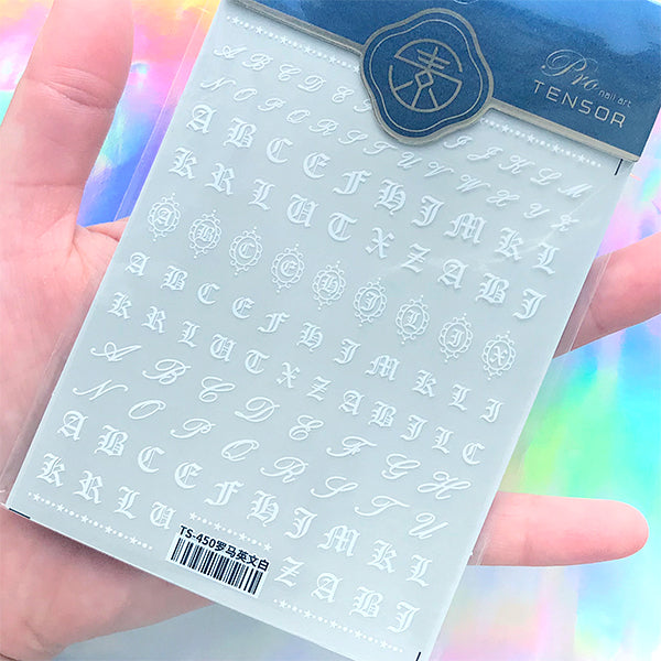 Gold Alphabet Stickers, Clear Letter and Number Sticker