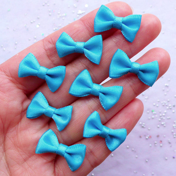 Mini Fabric Ribbon Bow Tie / Tiny Satin Bows (8pcs / 20mm x 12mm