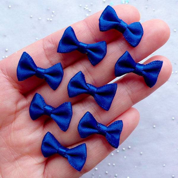 CLEARANCE Fabric Bow Embellishments, 20mm Satin Ribbon Bows, Mixed M, MiniatureSweet, Kawaii Resin Crafts, Decoden Cabochons Supplies