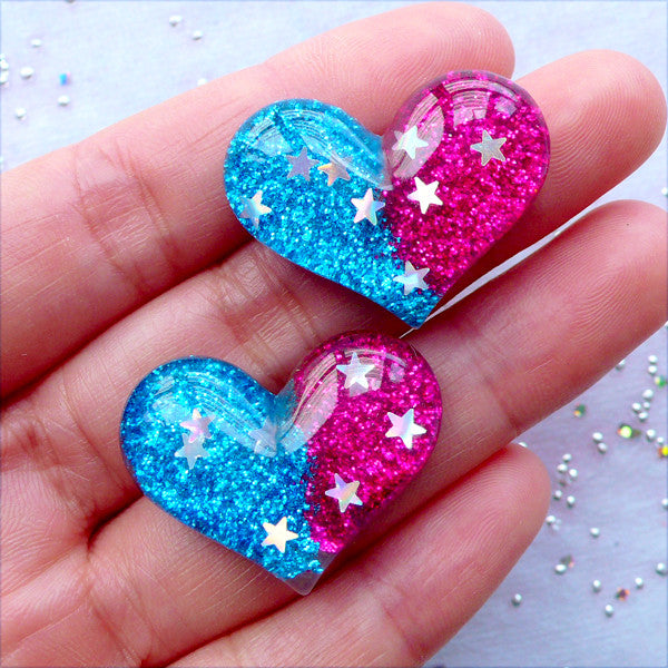 10 UV Hearts & Stars Kandi Bracelets,glitter Bracelets,kandi