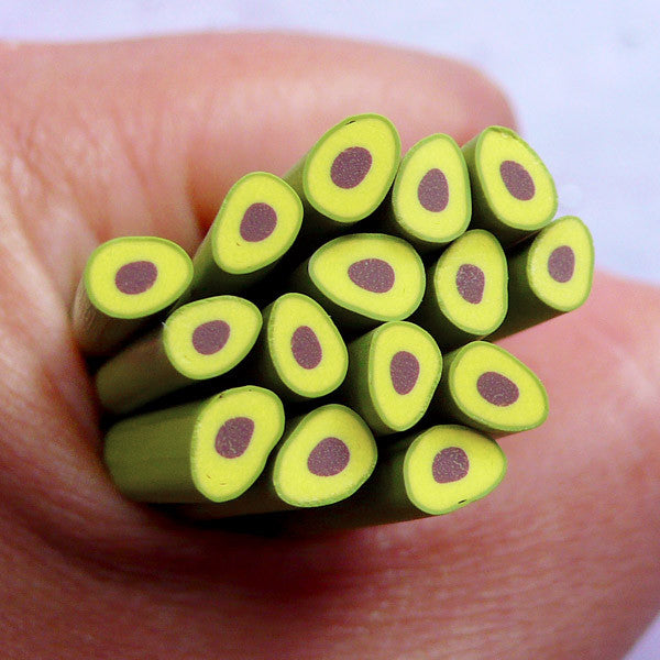 Avocado Polymer Clay Slices