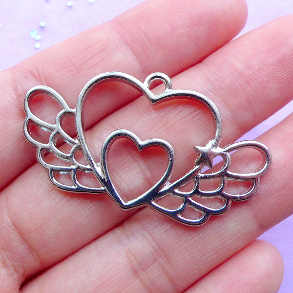 1pc Cute Chain Heart Pendant Necklace for Women, Lovely Heart