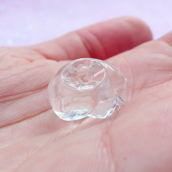 Acrylic Rose Beads, Clear Plastic Flower Bead